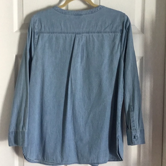 J.Jill Denim Blouse Petite L - Picture 3 of 3